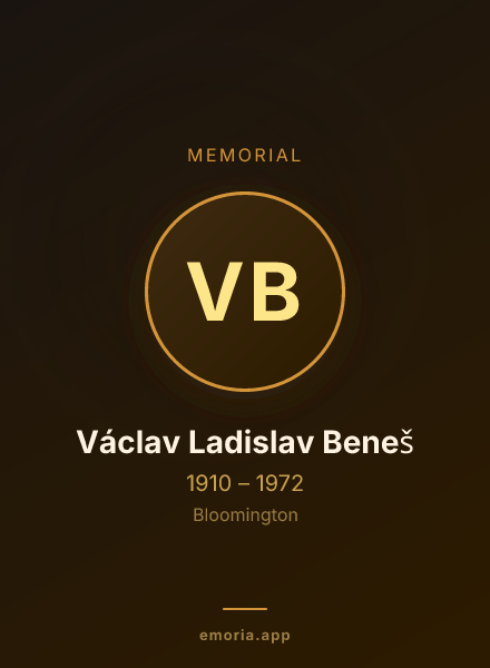 Memorial portrait of Václav Ladislav Beneš