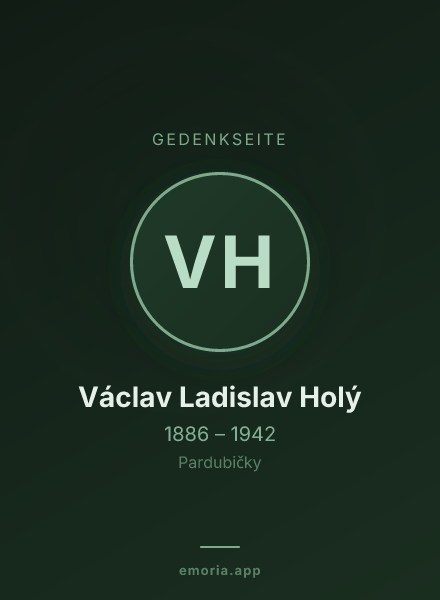 Gedenkportrait von Václav Ladislav Holý