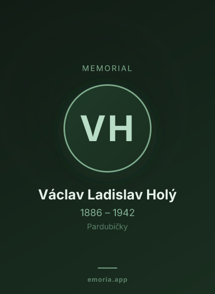 Memorial portrait of Václav Ladislav Holý