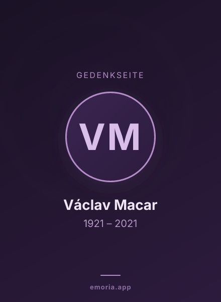 Gedenkportrait von Václav Macar