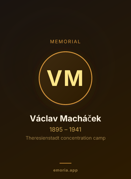 Memorial portrait of Václav Macháček