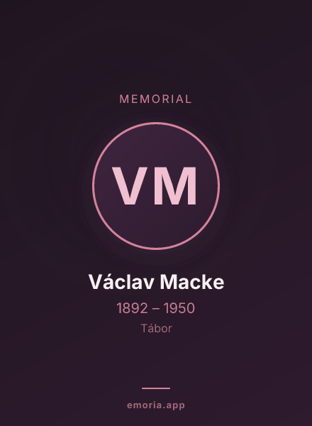 Memorial portrait of Václav Macke