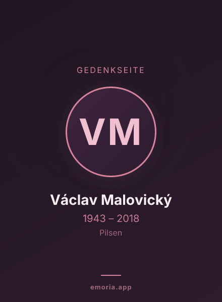 Gedenkportrait von Václav Malovický