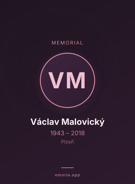 Memorial portrait of Václav Malovický