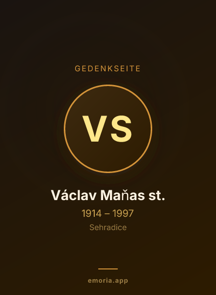 Gedenkportrait von Václav Maňas st.