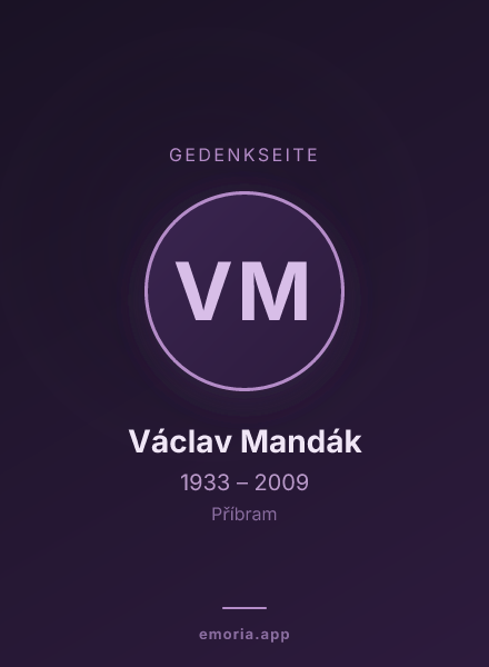 Gedenkportrait von Václav Mandák