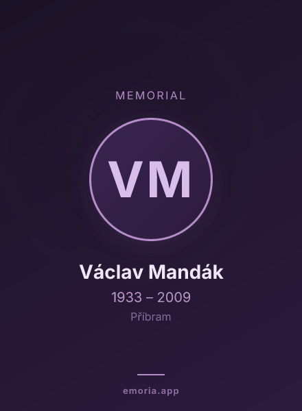 Memorial portrait of Václav Mandák