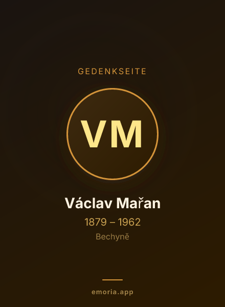 Gedenkportrait von Václav Mařan