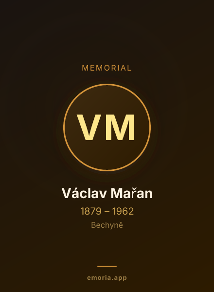 Memorial portrait of Václav Mařan
