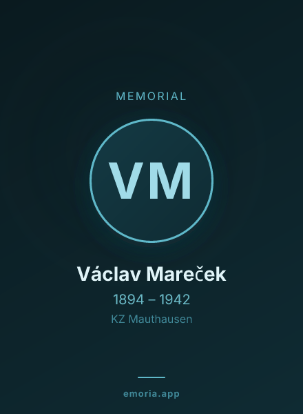 Memorial portrait of Václav Mareček