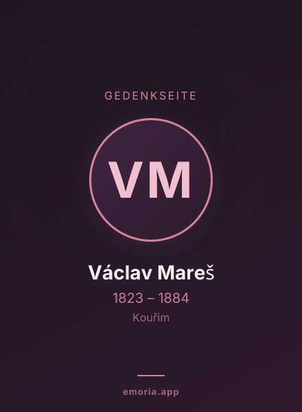 Gedenkportrait von Václav Mareš