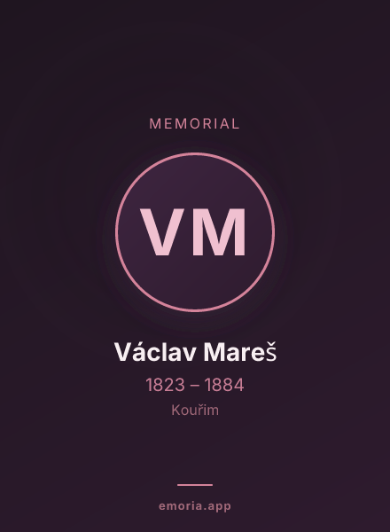 Memorial portrait of Václav Mareš