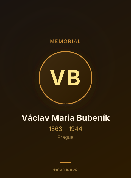 Memorial portrait of Václav Maria Bubeník