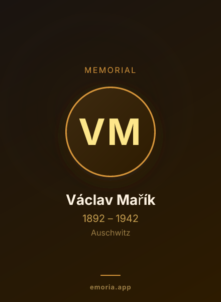 Memorial portrait of Václav Mařík