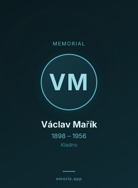 Memorial portrait of Václav Mařík