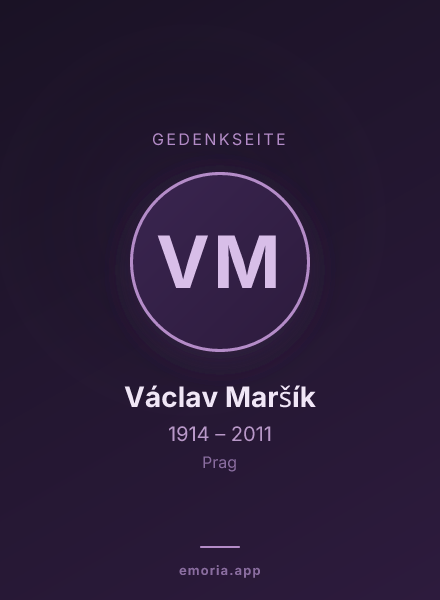Gedenkportrait von Václav Maršík