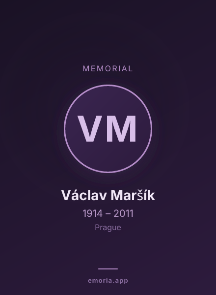 Memorial portrait of Václav Maršík