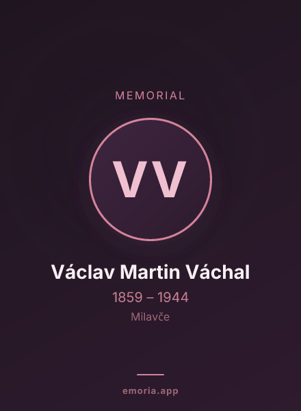 Memorial portrait of Václav Martin Váchal