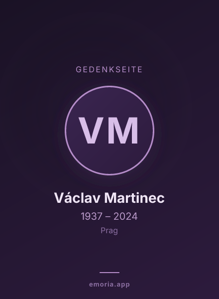 Gedenkportrait von Václav Martinec