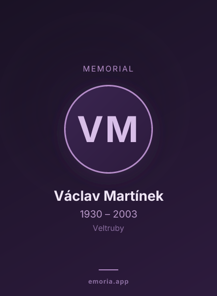 Memorial portrait of Václav Martínek