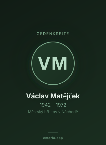 Gedenkportrait von Václav Matějček