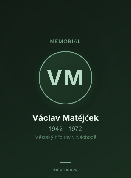 Memorial portrait of Václav Matějček