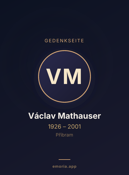 Gedenkportrait von Václav Mathauser