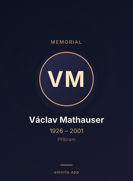 Memorial portrait of Václav Mathauser