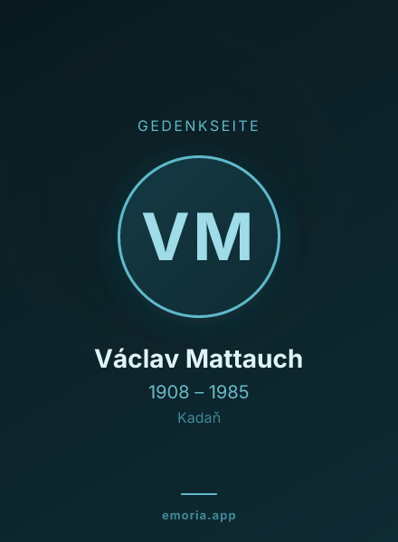 Gedenkportrait von Václav Mattauch