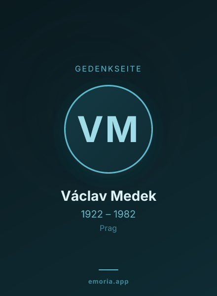 Gedenkportrait von Václav Medek