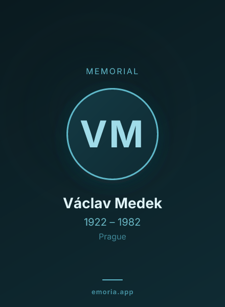Memorial portrait of Václav Medek