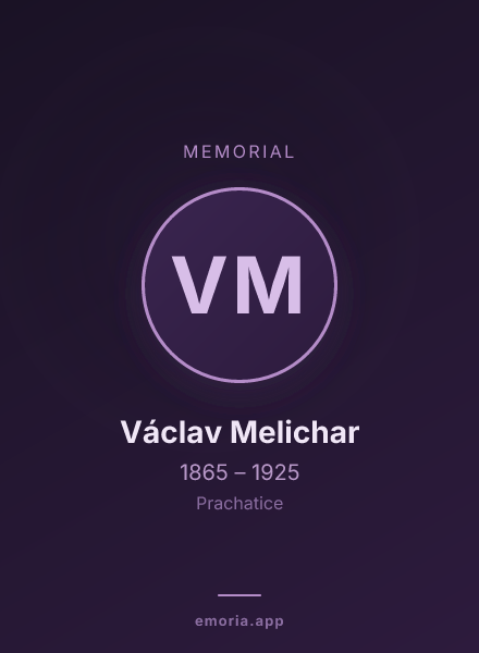 Memorial portrait of Václav Melichar