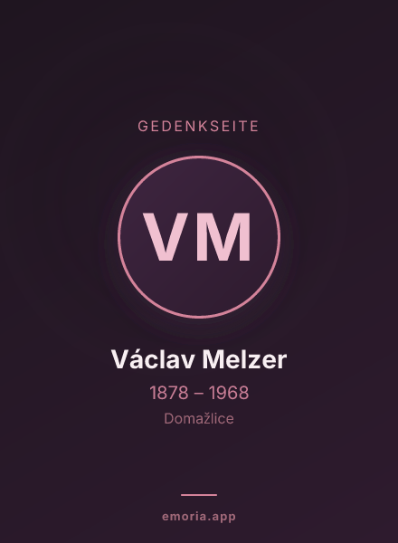 Gedenkportrait von Václav Melzer