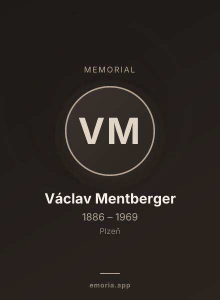 Memorial portrait of Václav Mentberger