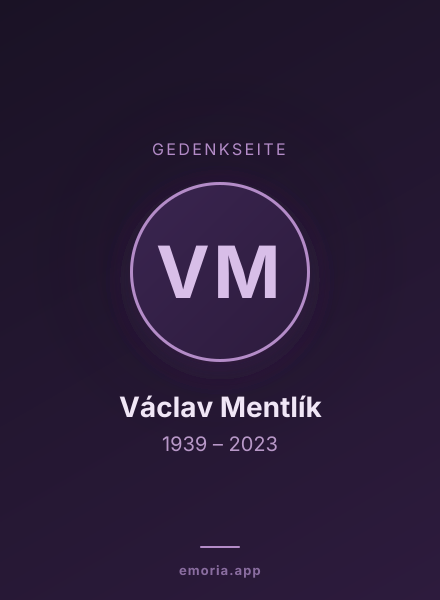 Gedenkportrait von Václav Mentlík