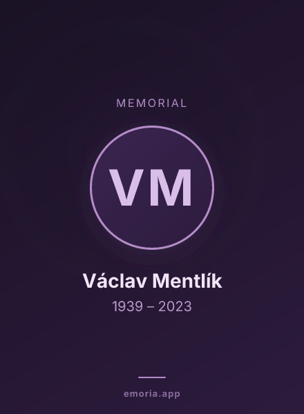 Memorial portrait of Václav Mentlík