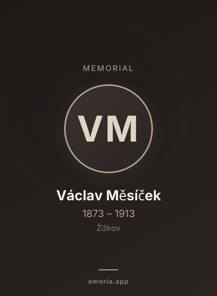 Memorial portrait of Václav Měsíček