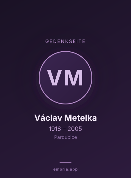 Gedenkportrait von Václav Metelka