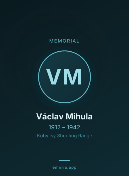 Memorial portrait of Václav Mihula