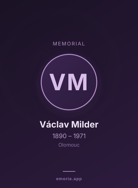 Memorial portrait of Václav Milder