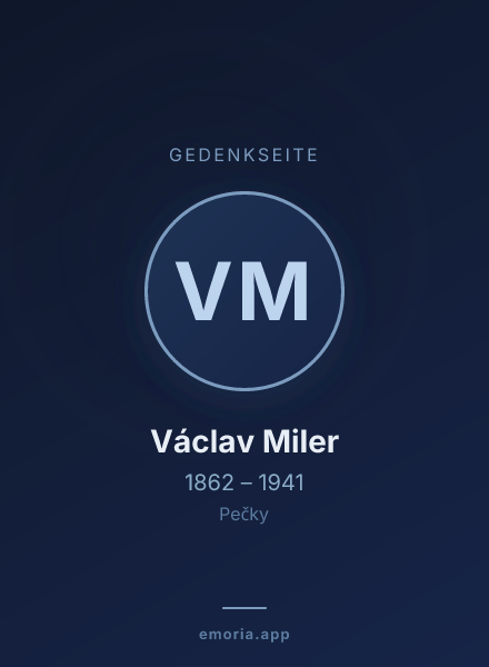 Gedenkportrait von Václav Miler