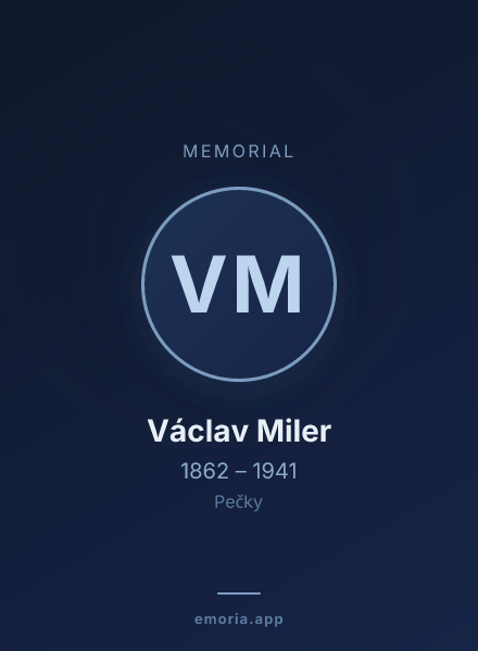 Memorial portrait of Václav Miler