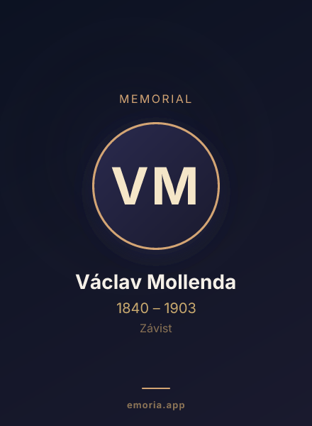 Memorial portrait of Václav Mollenda