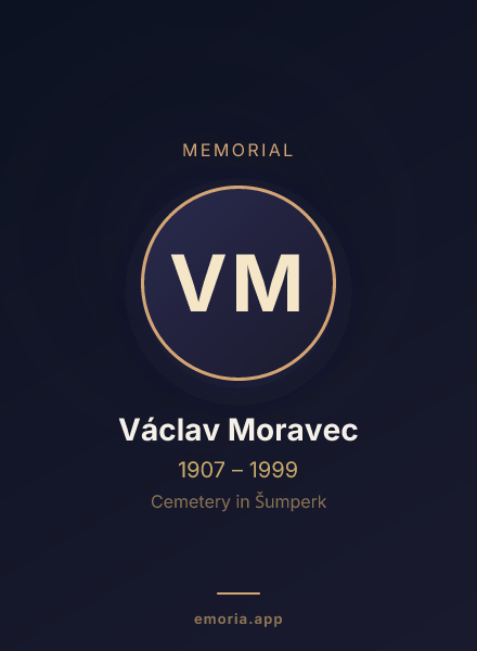 Memorial portrait of Václav Moravec
