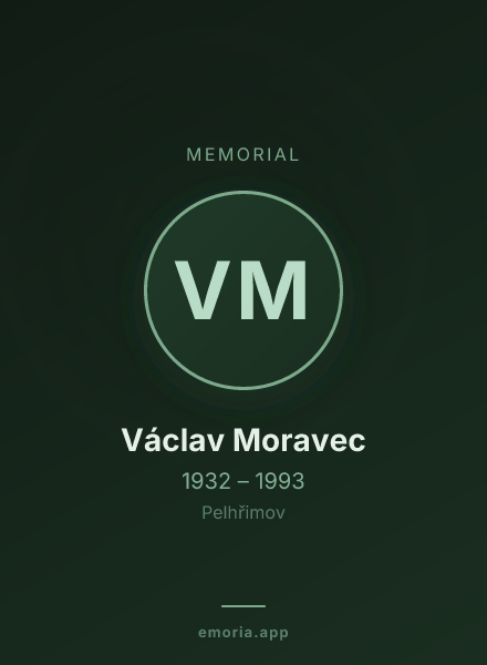 Memorial portrait of Václav Moravec