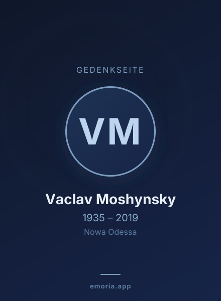Gedenkportrait von Vaclav Moshynsky