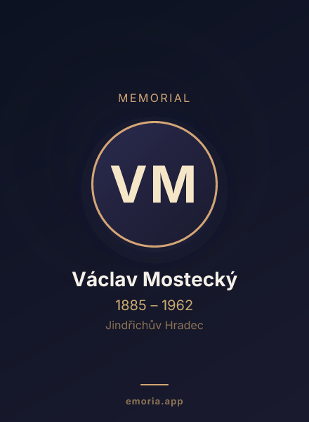 Memorial portrait of Václav Mostecký