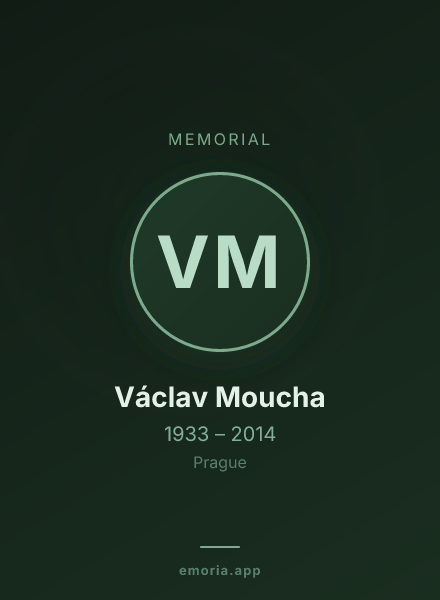 Memorial portrait of Václav Moucha
