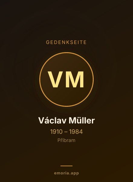 Gedenkportrait von Václav Müller