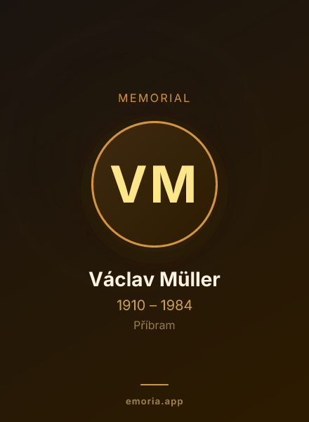 Memorial portrait of Václav Müller